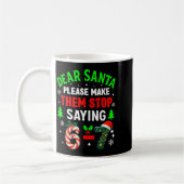 Dear Santa 67 Funny Christmas Six Seven 6-7 Men Wo コーヒーマグカップ (左)