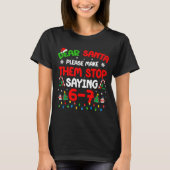 Dear Santa 67 Meme Funny Christmas Six Seven 6 7 M Tシャツ (正面)