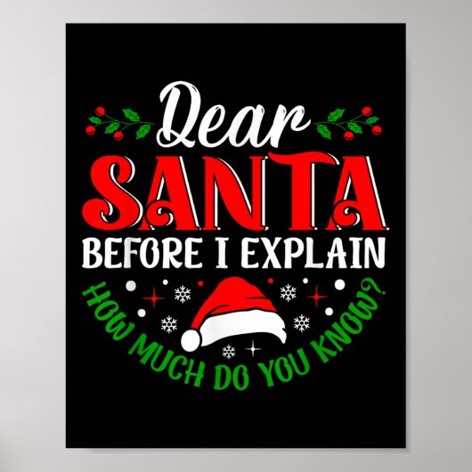 Dear Santa Before I Explain How Much Do You Know X ポスター (正面)