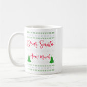Dear Santa Before I Explain - Humorous Christmas T コーヒーマグカップ (左)