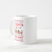 Dear Santa Can I Work From Home Funny Ugly Christm コーヒーマグカップ (正面左)