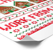 Dear Santa Can I Work From Home Funny Ugly Christm ポスター (角)