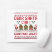 Dear Santa Can I Work From Home Funny Ugly Christm マウスパッド (マウス)