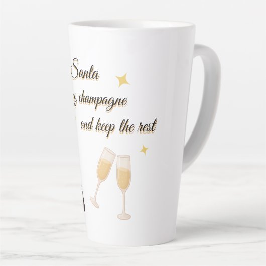 Dear Santa Champagne Design カフェラテマグ (右アングル)