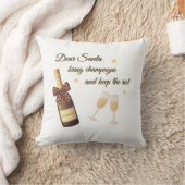 Dear Santa Champagne Design クッション (ブランケット)