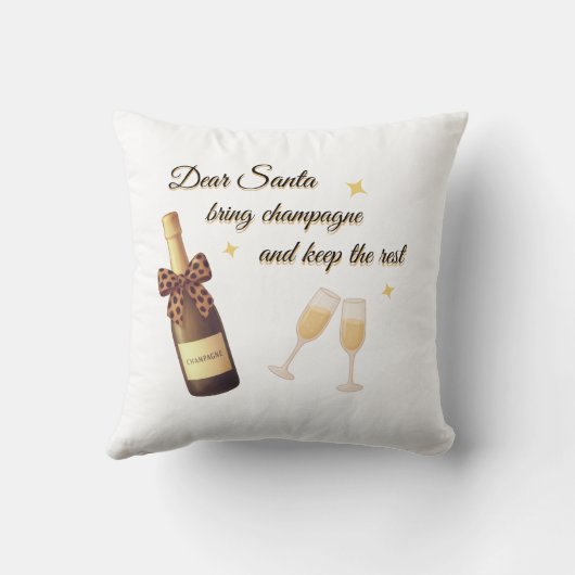 Dear Santa Champagne Design クッション (裏面)