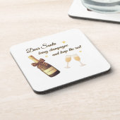 Dear Santa Champagne Design コースター (左側)