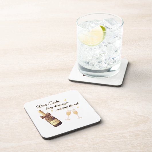 Dear Santa Champagne Design コースター (右側)