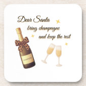 Dear Santa Champagne Design コースター (正面)