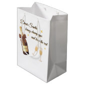 Dear Santa Champagne Design ミディアムペーパーバッグ (裏面アングル)
