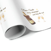 Dear Santa Champagne Design ラッピングペーパー (ロールコーナー)