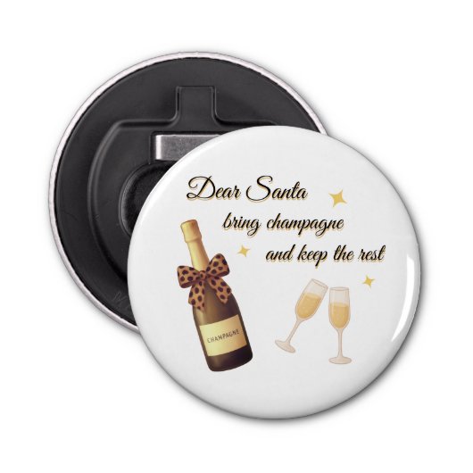 Dear Santa Champagne Design 栓抜き (正面)