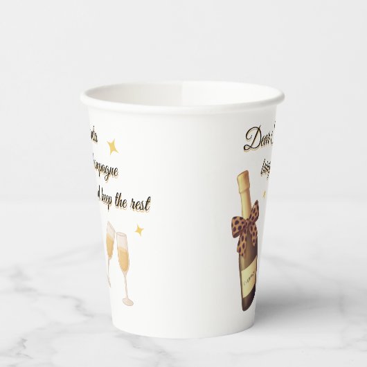 Dear Santa Champagne Design 紙コップ (左)