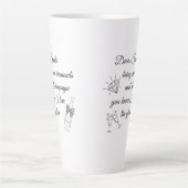 Dear Santa Champagne & Diamonds Line Art Design カフェラテマグ (正面)