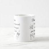 Dear Santa Champagne & Diamonds Line Art Design コーヒーマグカップ (中央)