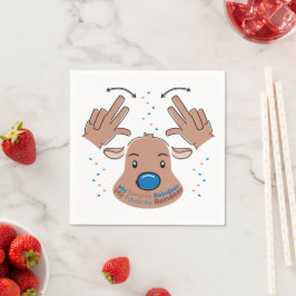 Dear Santa Claus in Sign Language スタンダードカクテルナプキン