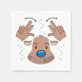 Dear Santa Claus in Sign Language スタンダードカクテルナプキン (正面)