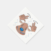 Dear Santa Claus in Sign Language スタンダードカクテルナプキン (角)