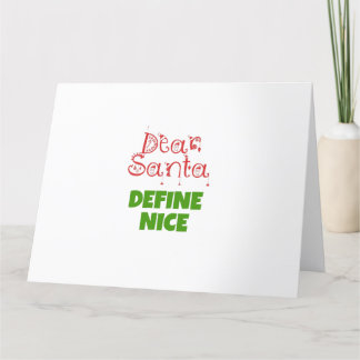 Dear Santa define nice サンキューカード