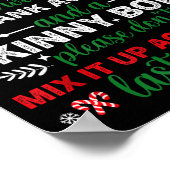 Dear Santa Fat Bank Account Skinny Body Funny Chri ポスター (角)