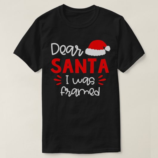 Dear Santa Funny Matching Family Christmas Pajama Tシャツ (デザイン正面)