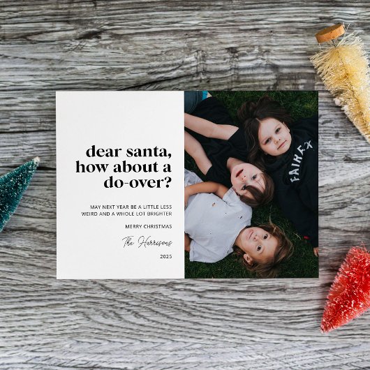 Dear Santa, How About a Do-Over 複数写真入り シーズンカード