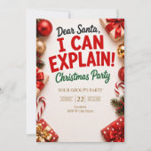 Dear Santa I Can Explain クリスマスパーティー 招待状 (正面)