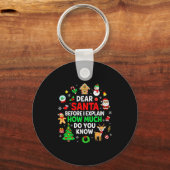 Dear Santa I Can Explain 楽しいクリスマスのマッチング キーホルダー (正面)