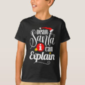 Dear Santa, I Can Explain 楽しいクリスマス Tシャツ (正面)