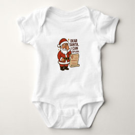 Dear Santa, I Can Explain Baby Bodysuit ベビーボディスーツ