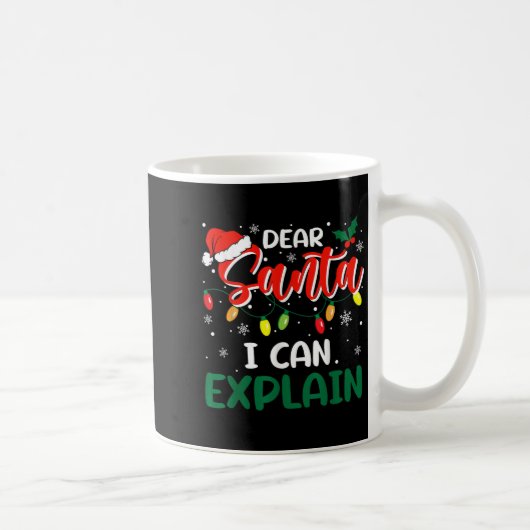 Dear Santa I Can Explain Christmas Family Matching コーヒーマグカップ (右)