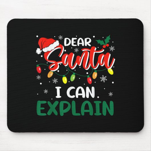 Dear Santa I Can Explain Christmas Family Matching マウスパッド (正面)