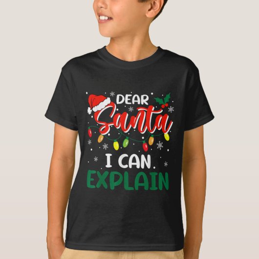 Dear Santa I Can Explain Christmas Family Matching Tシャツ (正面)