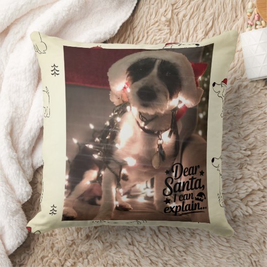 Dear Santa I can explain (dog) クッション (ブランケット)