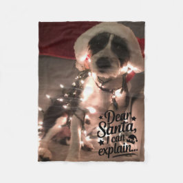 Dear Santa I can explain (dog) フリースブランケット