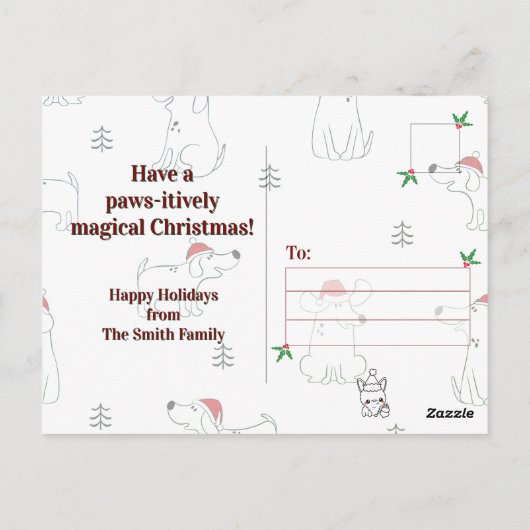 Dear Santa I can explain (dog) ポストカード (裏面)