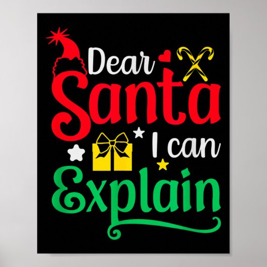 Dear Santa I Can Explain Funny Christmas  ポスター (正面)