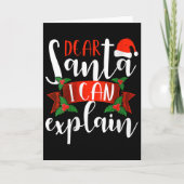 Dear Santa I Can Explain Funny Christmas Decoratio カード (正面)