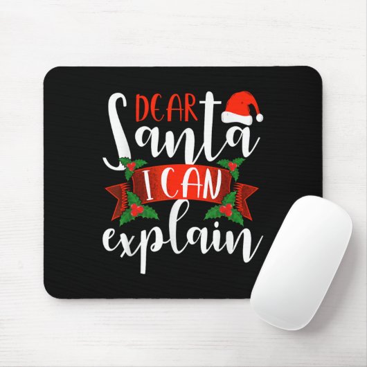 Dear Santa I Can Explain Funny Christmas Decoratio マウスパッド (マウス)