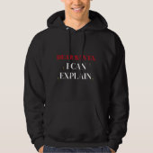 Dear Santa I Can Explain Funny Christmas Hoodie パーカ (正面)