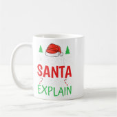Dear Santa I Can Explain Funny Christmas Joke Humo コーヒーマグカップ (左)