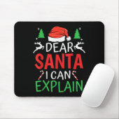 Dear Santa I Can Explain Funny Christmas Joke Humo マウスパッド (マウス)