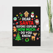 Dear Santa I Can Explain Funny Christmas Matching  カード (正面)
