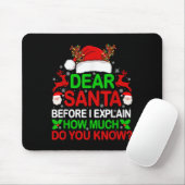 Dear Santa I Can Explain Funny Christmas Shirts Ki マウスパッド (マウス)