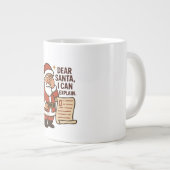 Dear Santa, I Can Explain Funny Mug ジャンボコーヒーマグカップ (正面右)