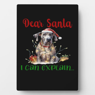 Dear Santa I Can Explain Great Dane Essential T-Sh フォトプラーク