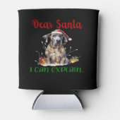 Dear Santa I Can Explain Great Dane Essential T-Sh 缶クーラー (正面)