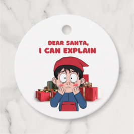 Dear Santa, I Can Explain Guilty Christmas Design フェイバータグ
