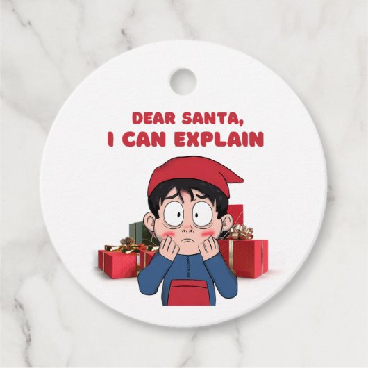 Dear Santa, I Can Explain Guilty Christmas Design フェイバータグ (正面)