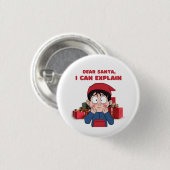 Dear Santa, I Can Explain Guilty Christmas Design 缶バッジ (正面&裏面)